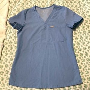 Figs technical collection XXS blue scrub top